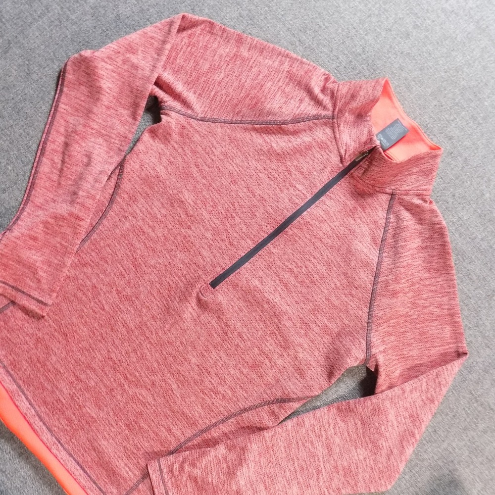 Champion Pullover Womens Medium Red Excellent 1/4 Zip Thumbhole K9474-42H